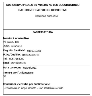Software etichette odontotecnico