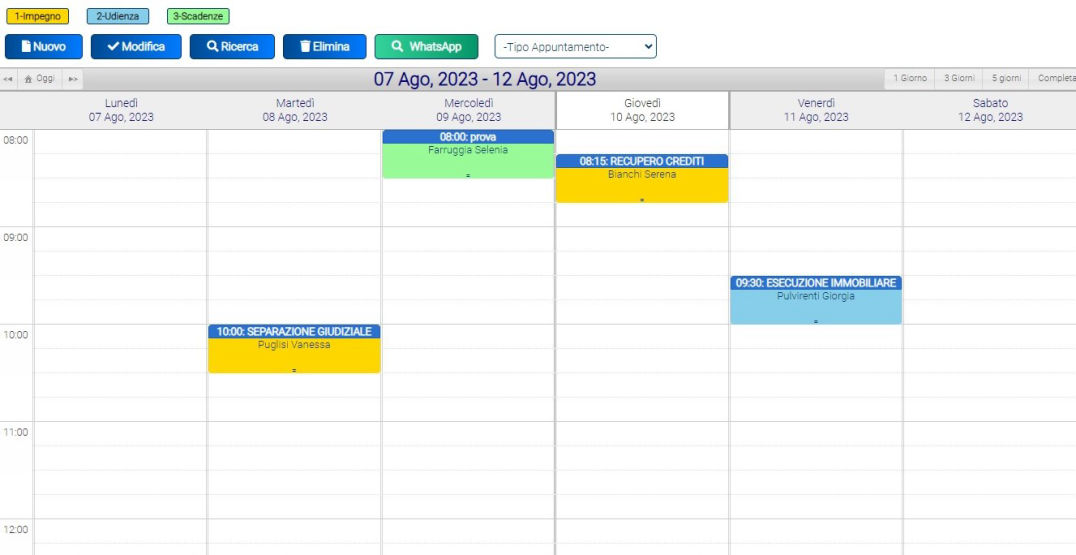 agenda legale avvocato online cloud