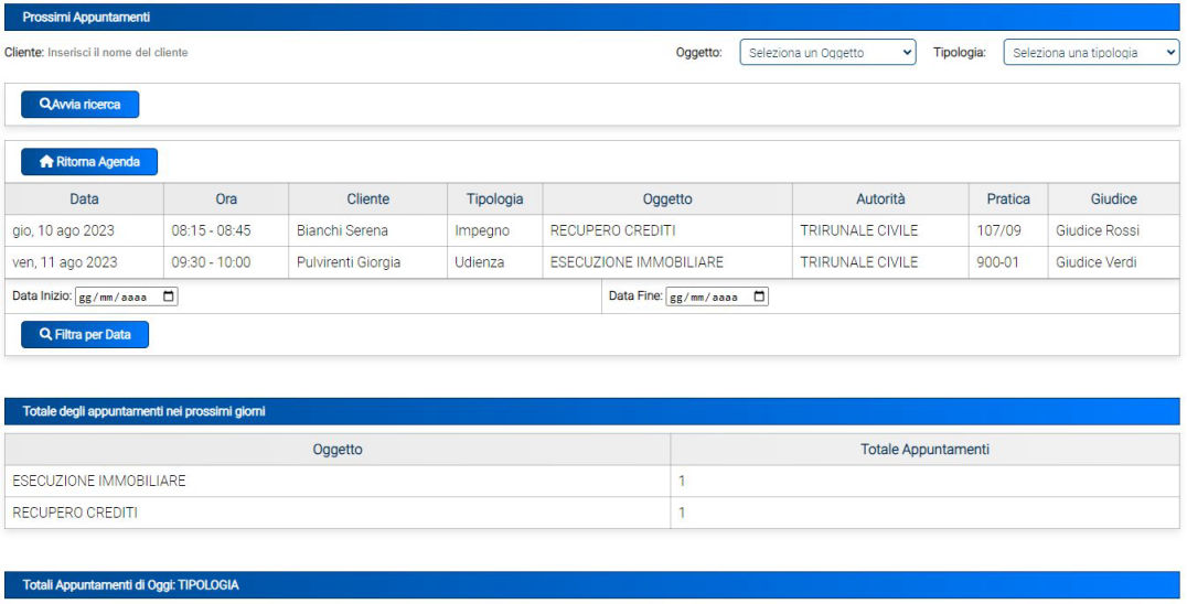 agenda online cloud software avvocati studio legale