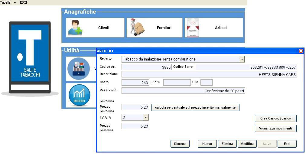 articoli software gestionale tabaccherie