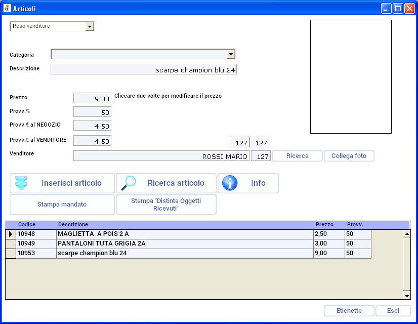 CARICO ARTICOLI SOFTWARE MERCATINO USATO