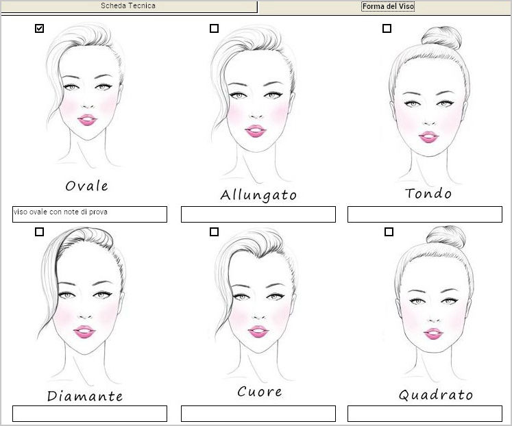 forma del viso software taglio capelli