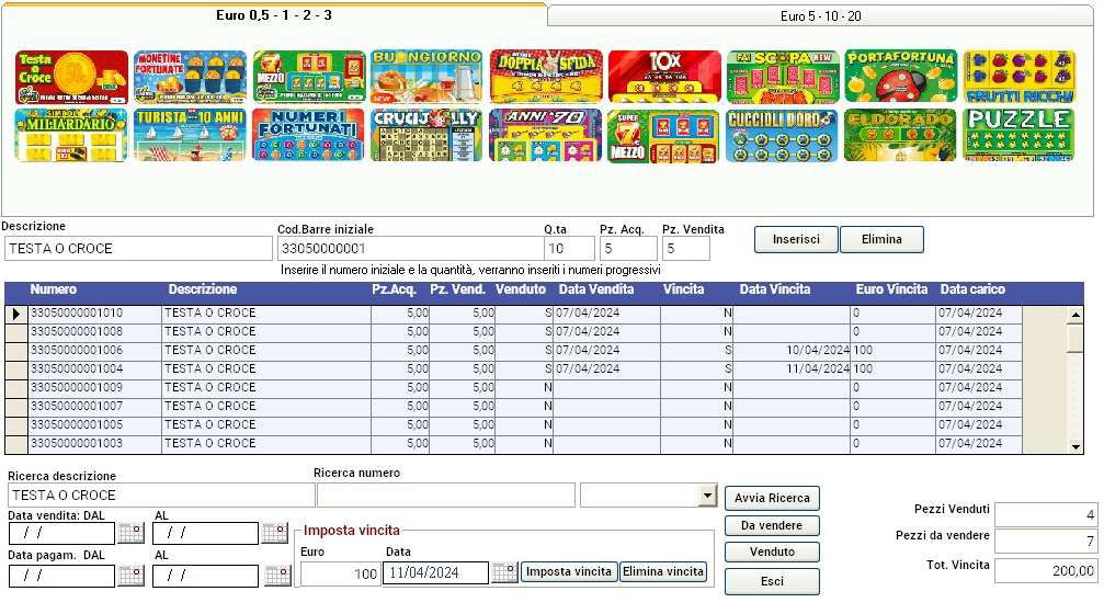 gratta e vinci gestionale tabaccheria