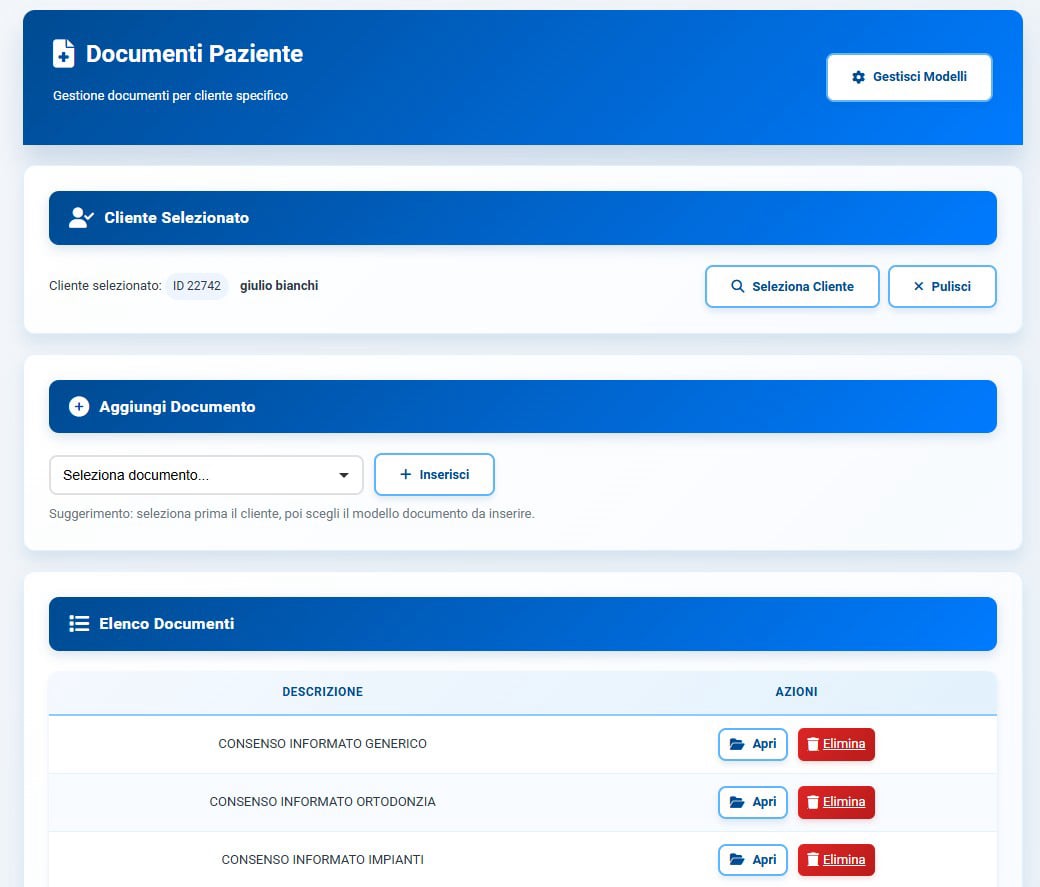 modulo consenso informato con firma digitale software dentisti