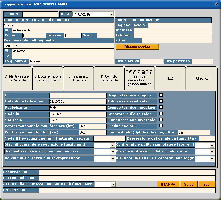 rapporto efficienza energetica gruppi termici