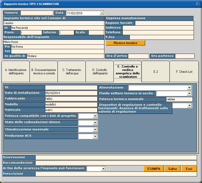 rapporto efficienza energetica scambiatori
