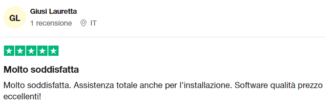 recensioni il-software.it molto soddisfatta