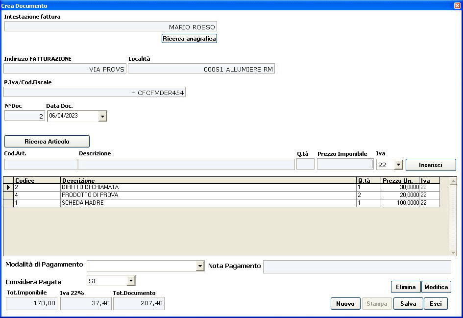 software assistenza fatture