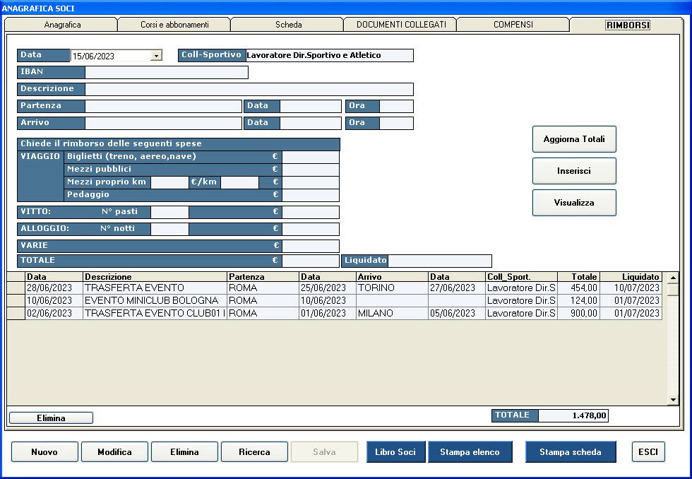 riforma dello spot software gestione asd rimborsi