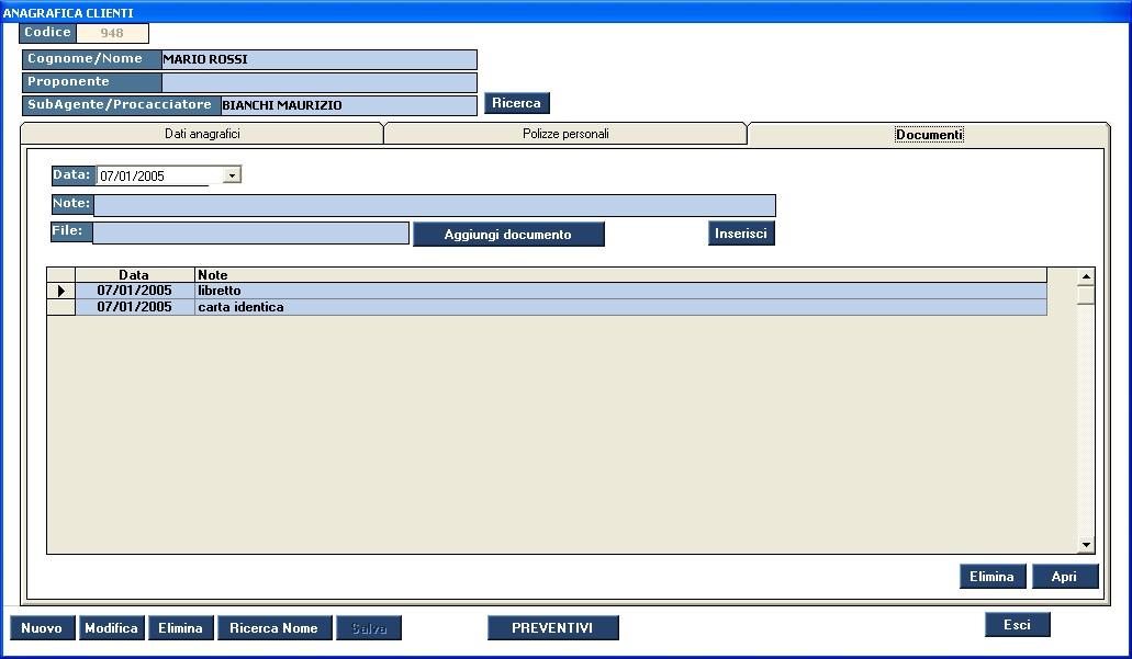 collegamento documenti software gestionale assicurazioni