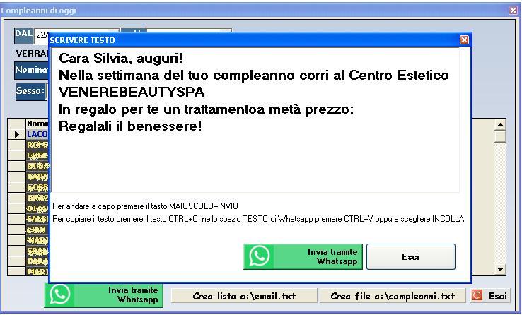 software centro estetico whatsapp