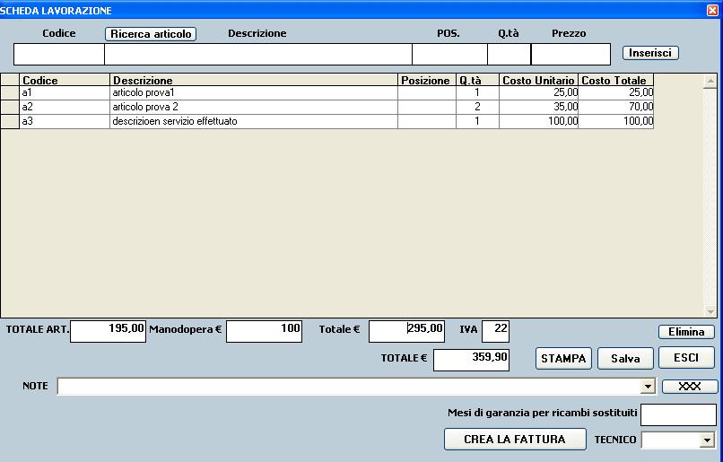 lavori eseguiti software gestione interventi tecnici