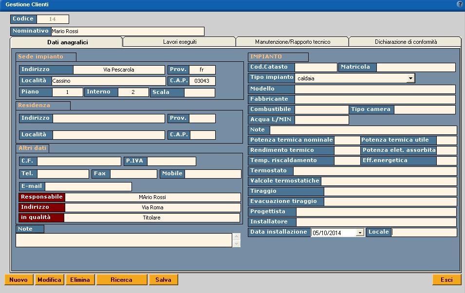 software gestione impianti termici