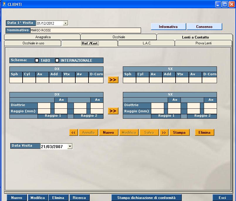 SOFTWARE OTTICI LENTI A CONTATTO