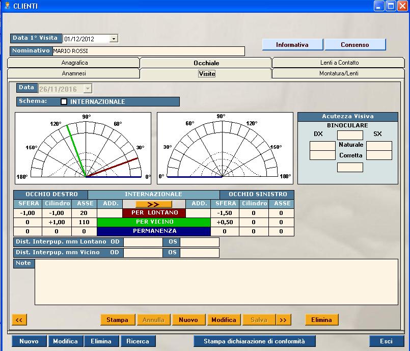 software negozio optometrista