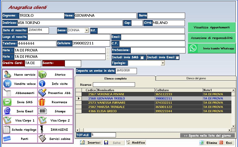 clienti software parrucchieri