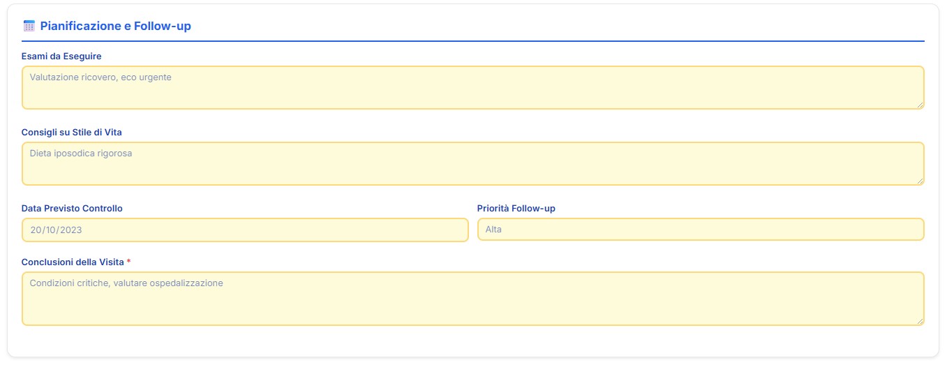 Pianificazione follow-up cardiologico e prossimo controllo